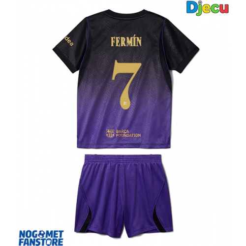 Barcelona Fermin Lopez #7 Gostujuci Dres za djecu 2026-27 Kratak Rukav (+ Kratke hlače)